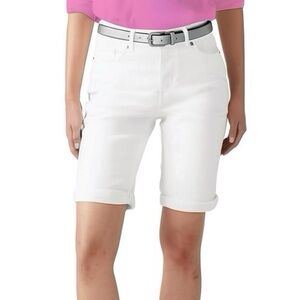 Levi's 515 Bermuda Shorts Women’s Sz 10 White Roll Hem Denim Coastal Chic Shorts